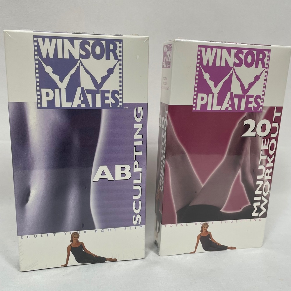 Lot of 2 Winsor Pilates VHS SEALED Ab Sculpting & 20 Minute Workout Sealed‎ New